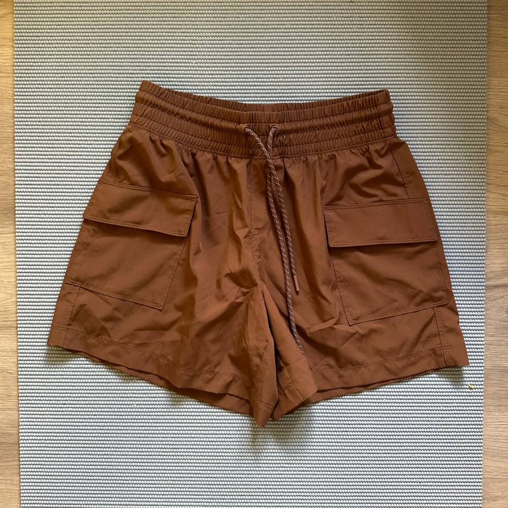 Brown Old Navy Cargo Exercise Shorts